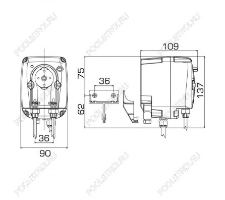 Насос дозир. перистальтический B3-V PER 1-3 230V SANT(Сантопрен)