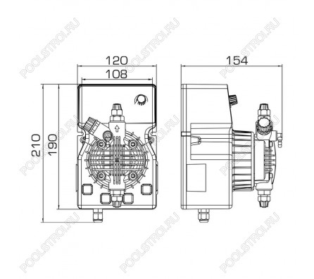 Насос дозир. мембранный DLX PH-RX/MBB 5 л/ч 7 бар 230V PVDF(5-7/6-5/8-2)