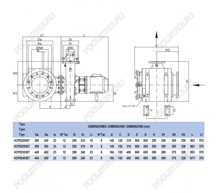 Насос Hayward HCP52303E7 (380В, 403м³/ч, 30лс)